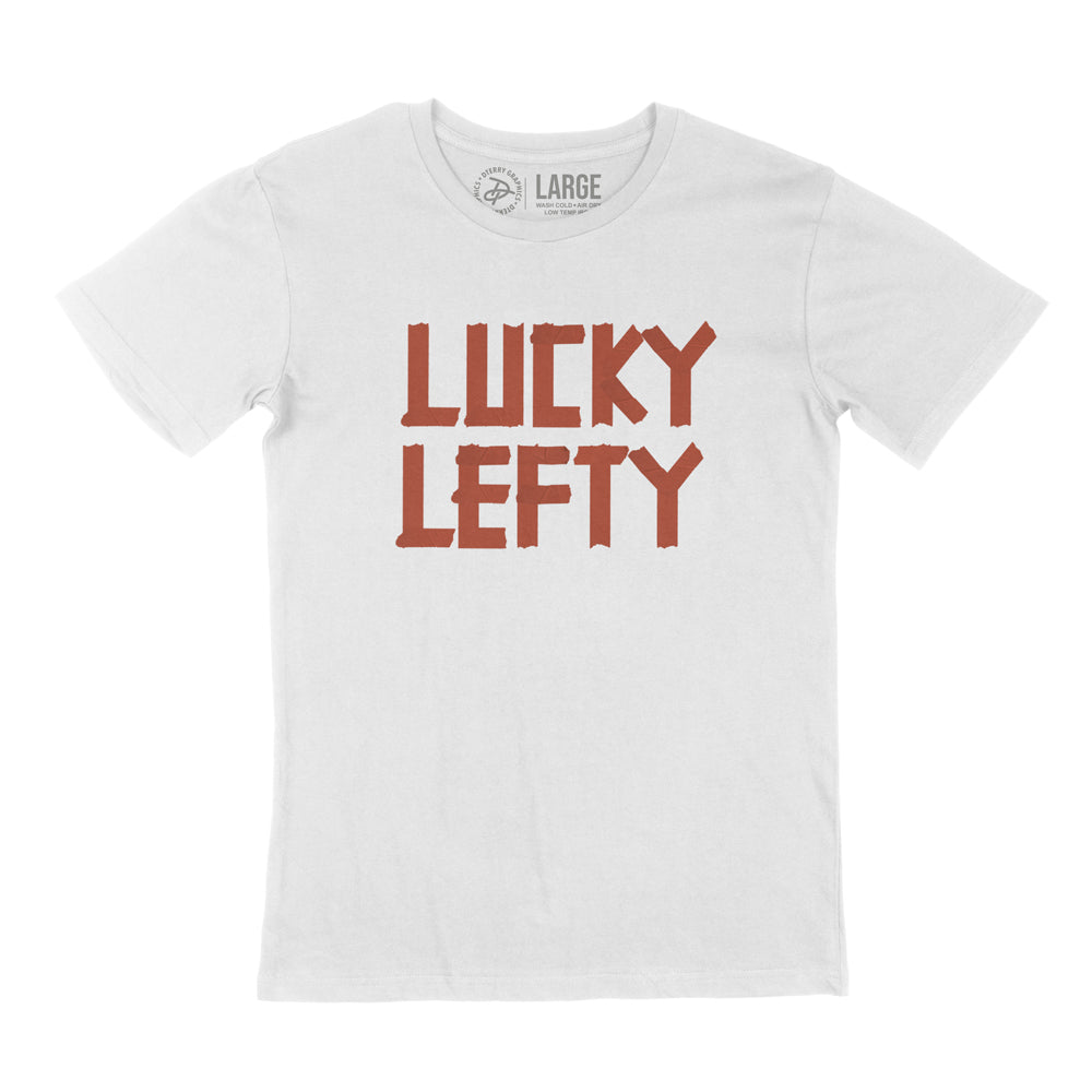 Lefty™ Lucky Lefty Tee – “No Luck, Just Work” Back Print – Premium Unisex Graphic Shirt